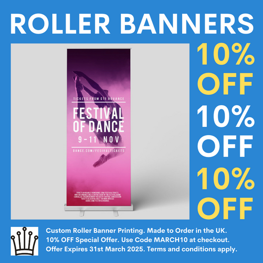 10% OFF Custom Roller Banner Printing Special Offer