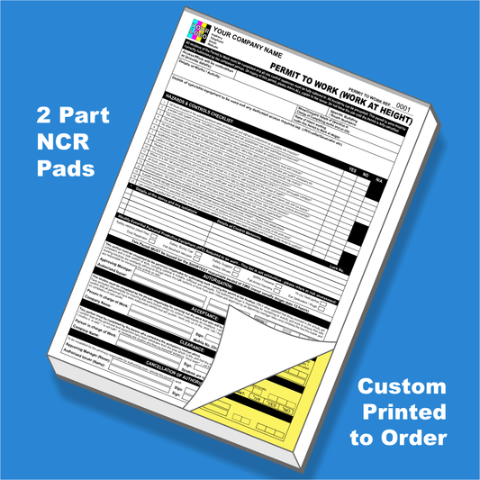 Permit to Work at Height NCR Pads Printing (FREE Template)