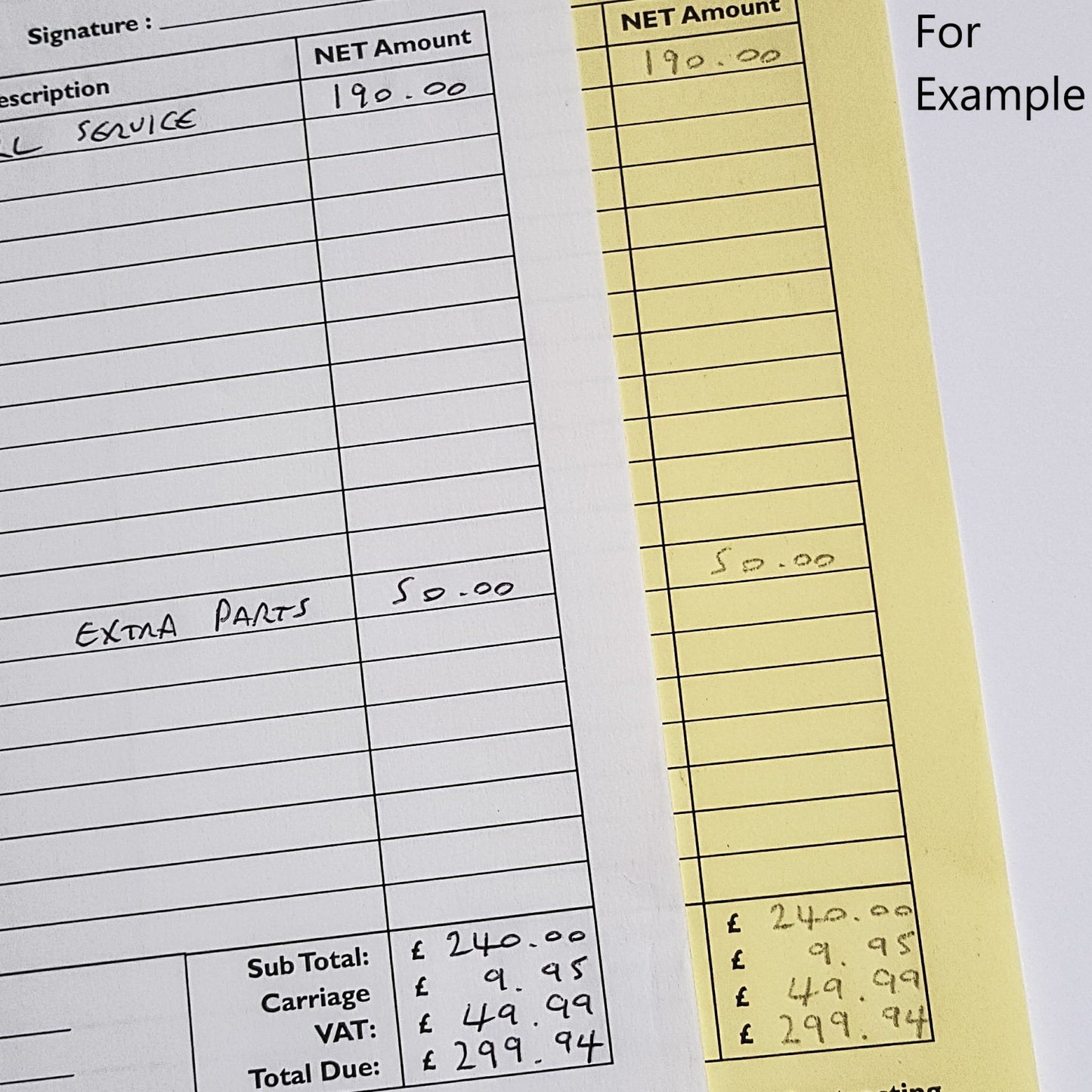 Duplicate (2 Part) NCR Books