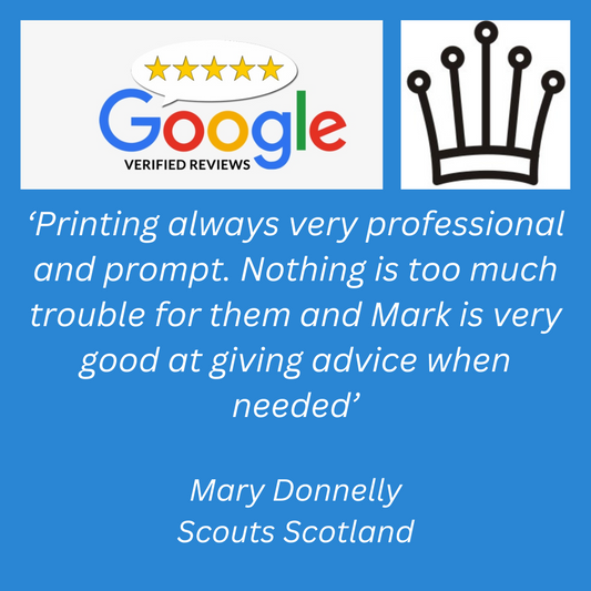 Google 5 Star Review for our Customised NCR Forms Printing