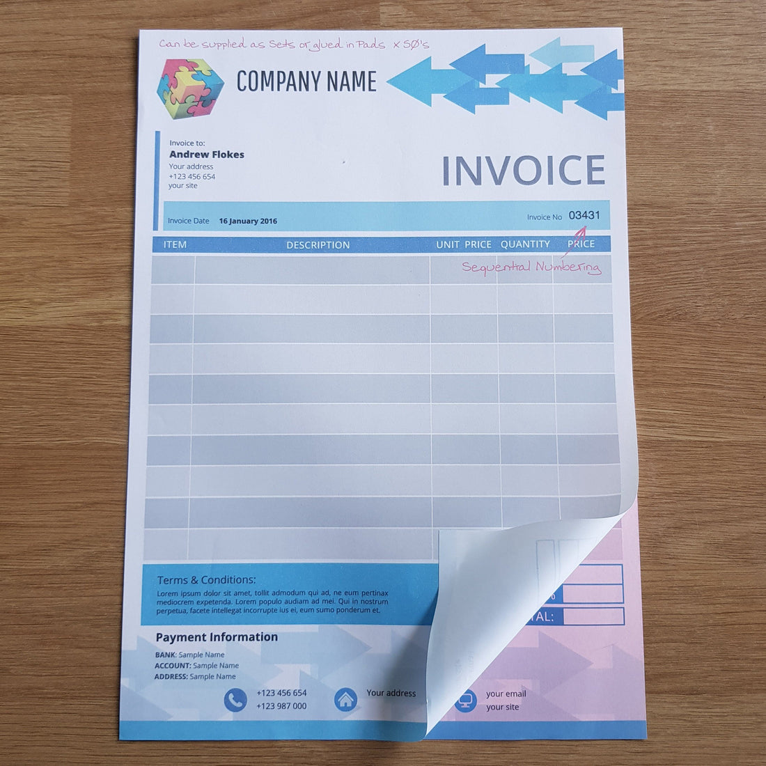 Customised Business Form Printing - MD Print Shop