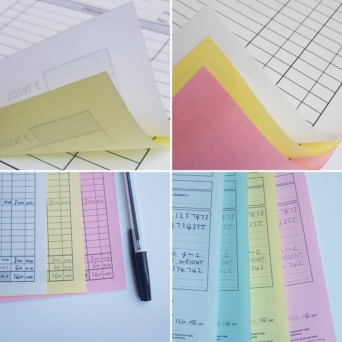Duplicate, Triplicate & Quadruplicate Custom Printed NCR Forms