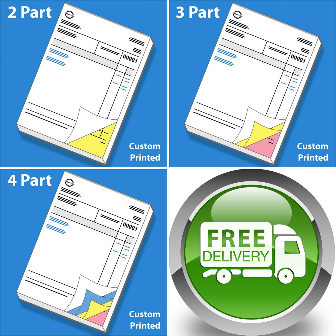 100% Customised NCR Pads Printing Service - Made to Order