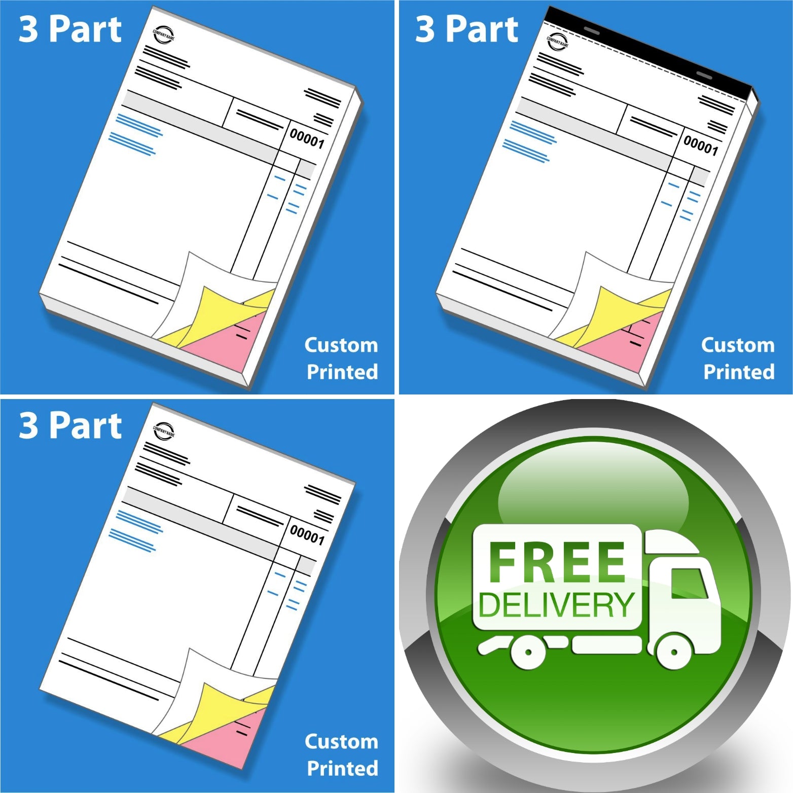 Triplicate NCR Printing (3 Part) – tagged
