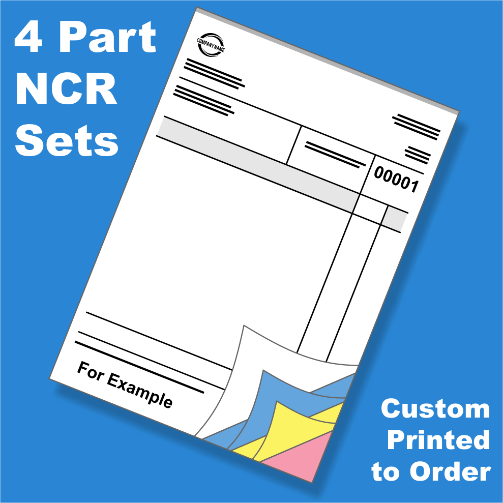 A4 Quadruplicate NCR Sets