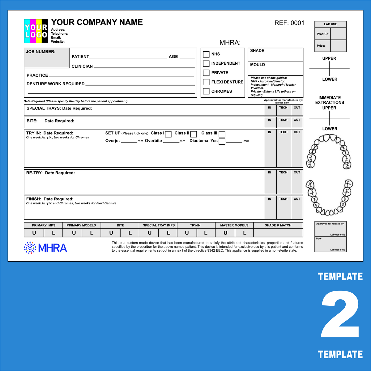 Dental Laboratory Docket NCR Pads Custom Printing – MD Print Shop