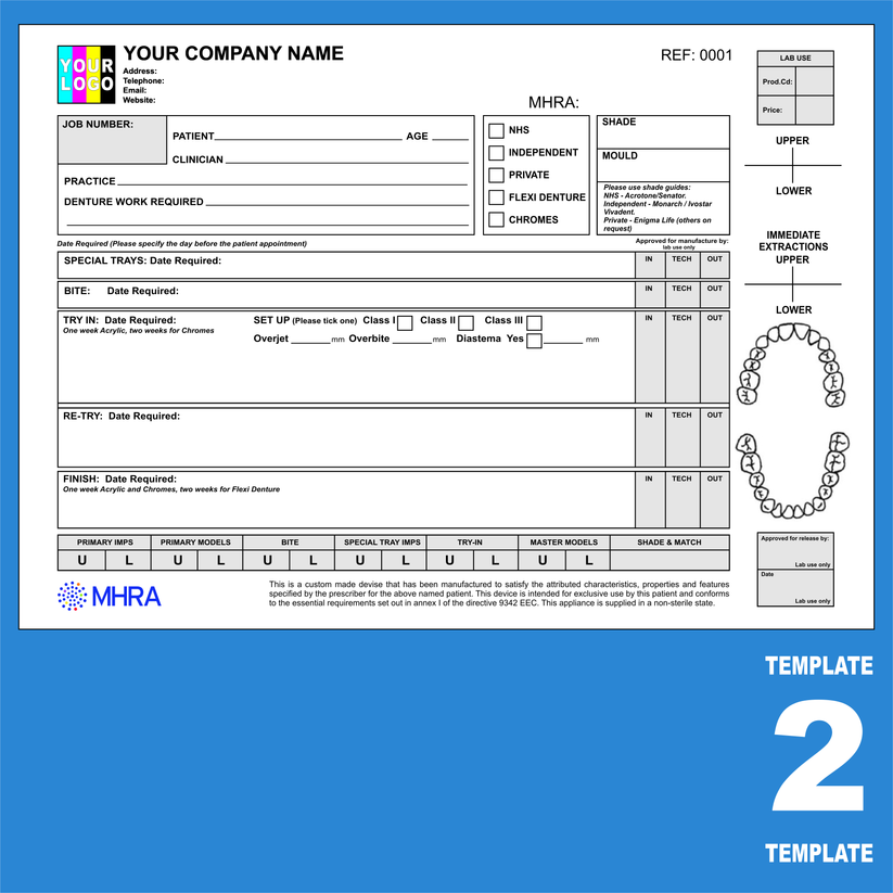 Dental Laboratory Docket NCR Pads Custom Printing – MD Print Shop