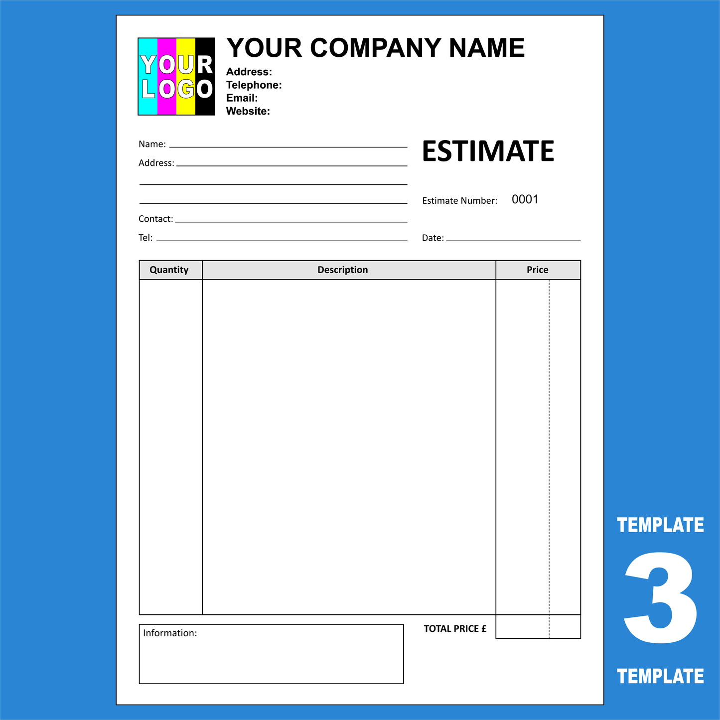 Estimate NCR Pads Custom Printing (FREE Estimate Templates)