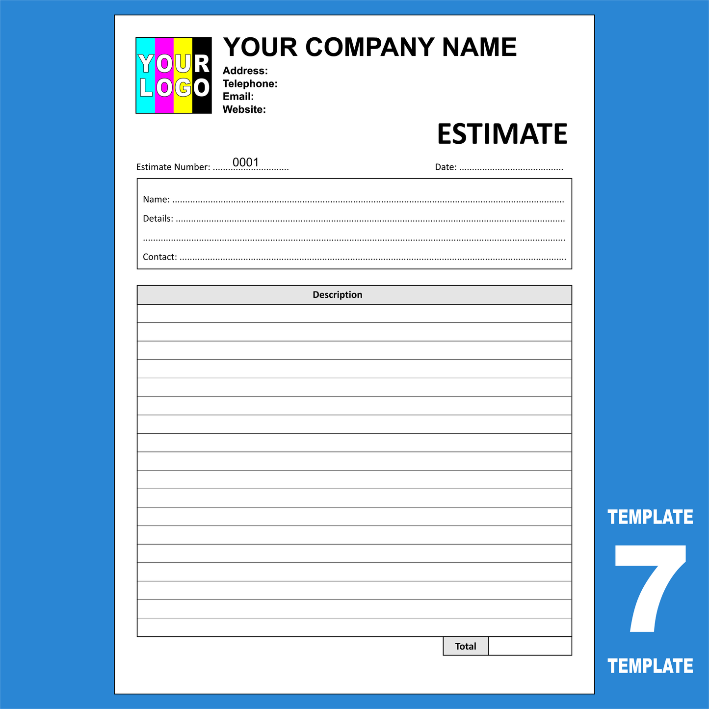 Estimate NCR Pads Custom Printing (FREE Estimate Templates)