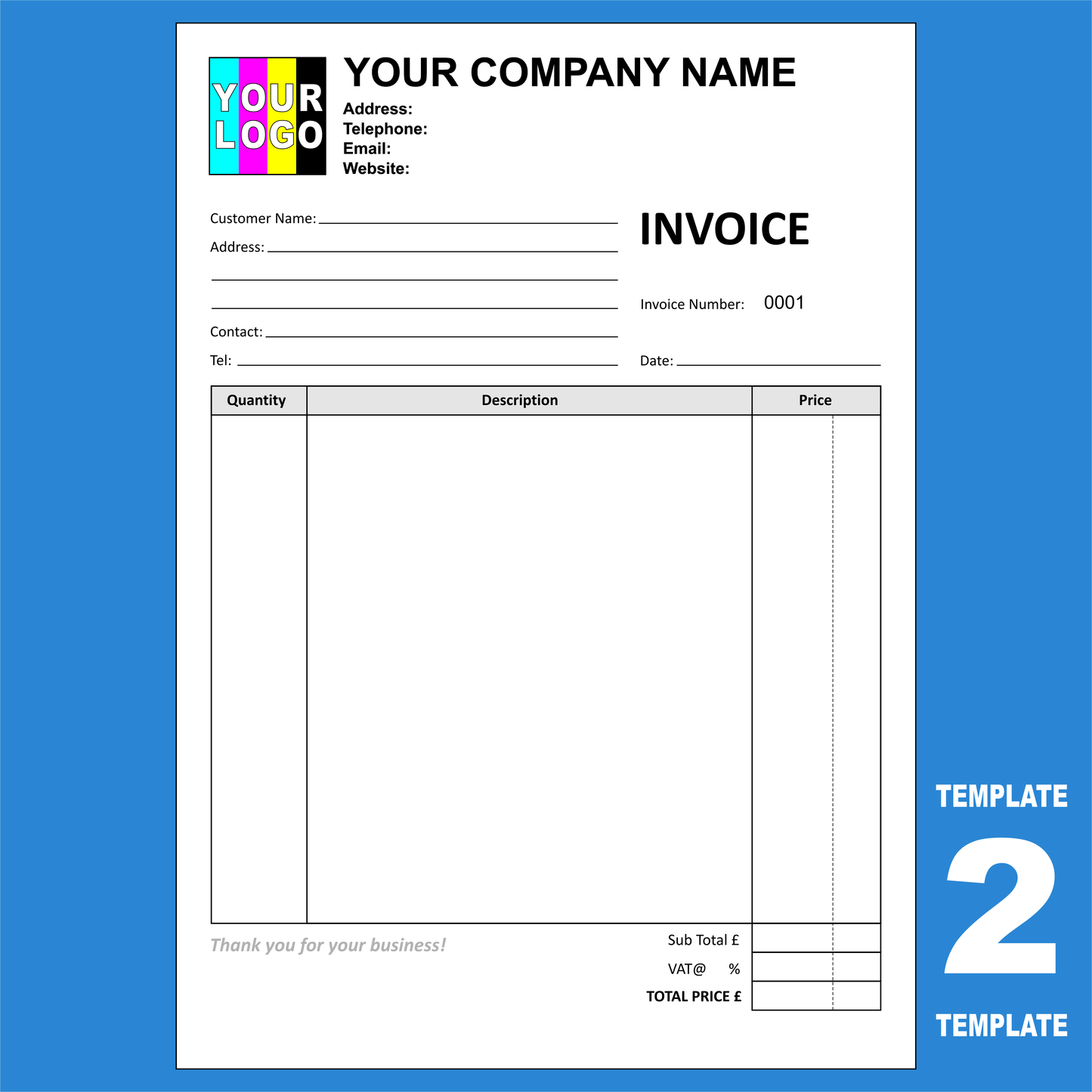 Invoice NCR Pads Custom Printing (FREE Invoice Templates)