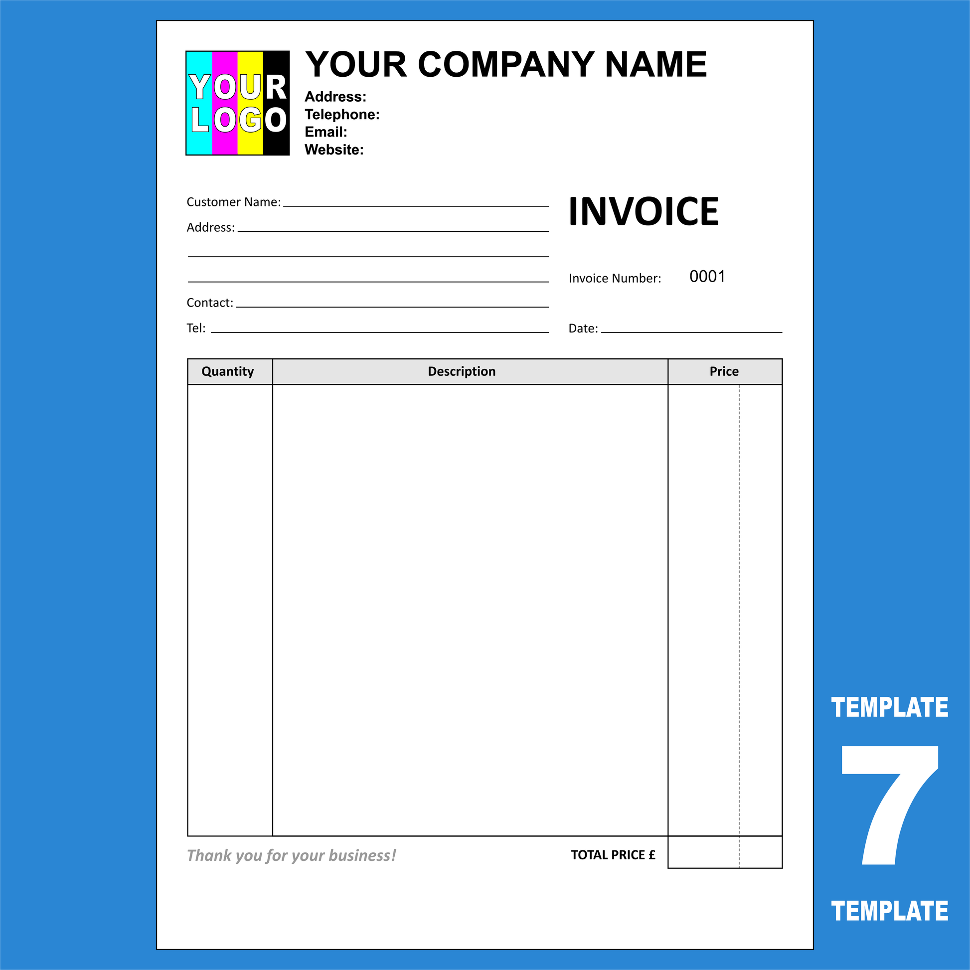 Invoice NCR Pads Custom Printing (FREE Invoice Templates)