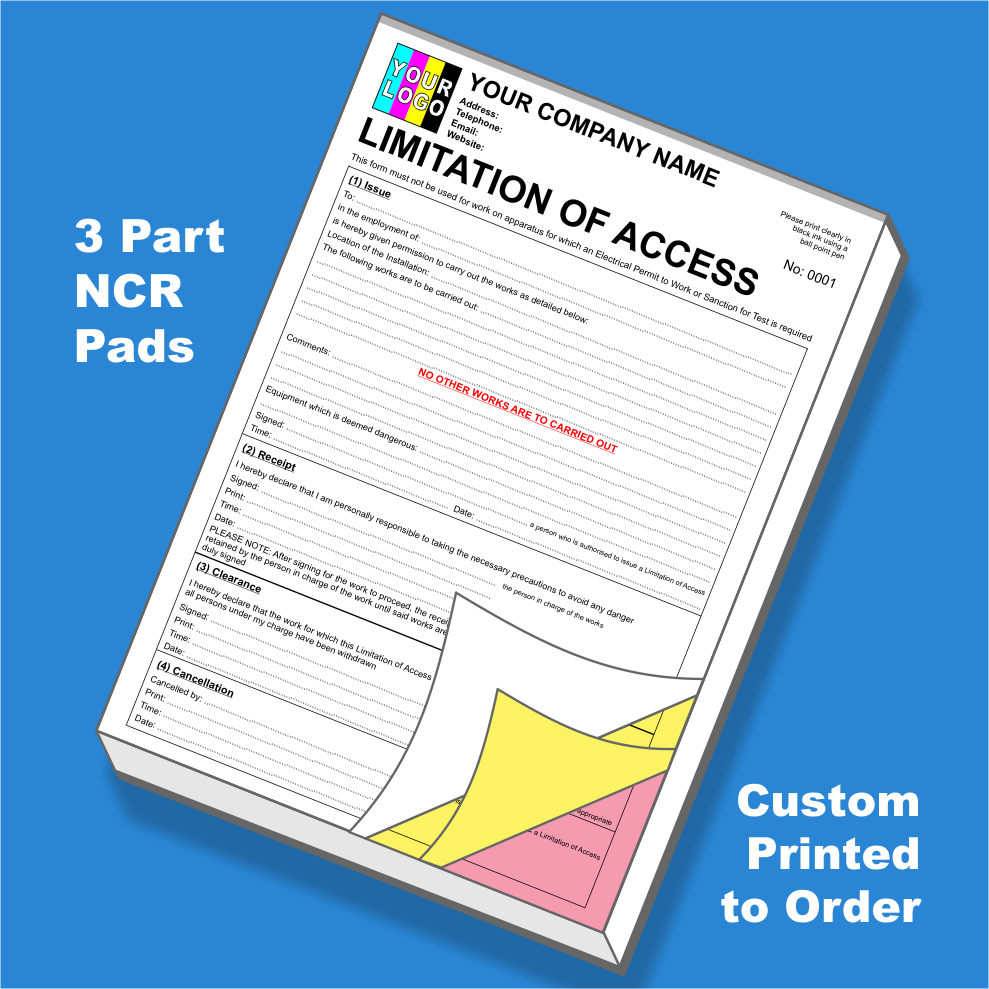 Electrical Limitation of Access NCR Pads Printing