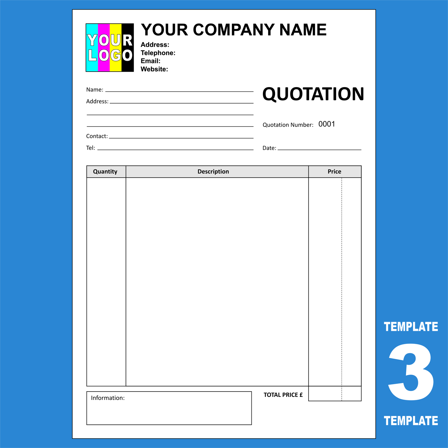 Quotation NCR Pads Custom Printing (FREE Quotation Templates)