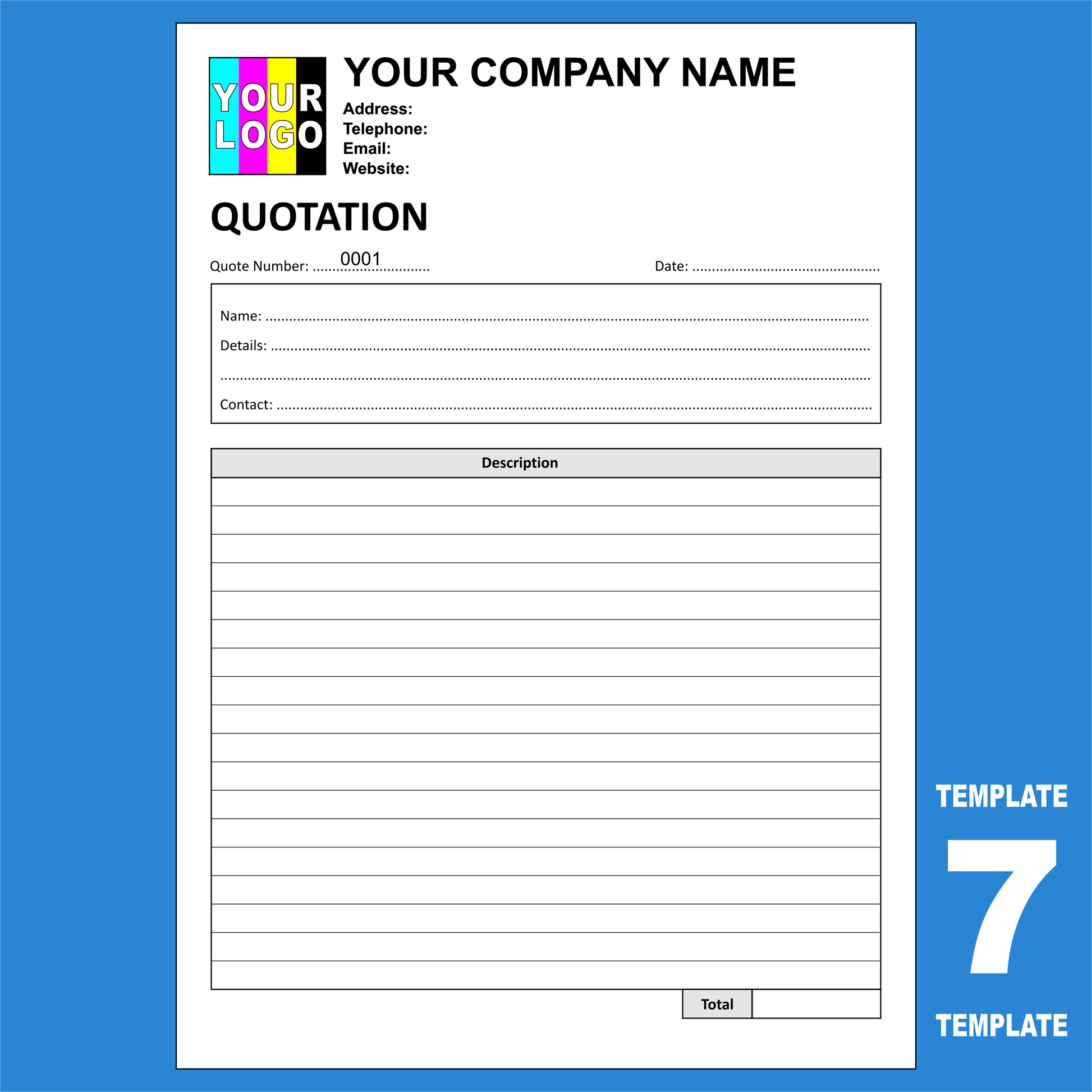 Quotation NCR Pads Custom Printing (FREE Quotation Templates)