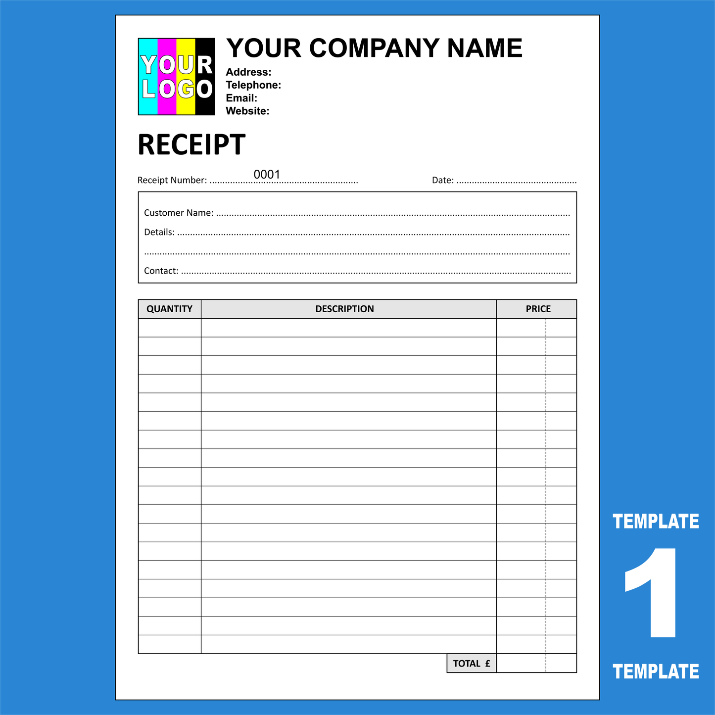 Receipt NCR Pads Custom Printing (FREE Receipt Templates)