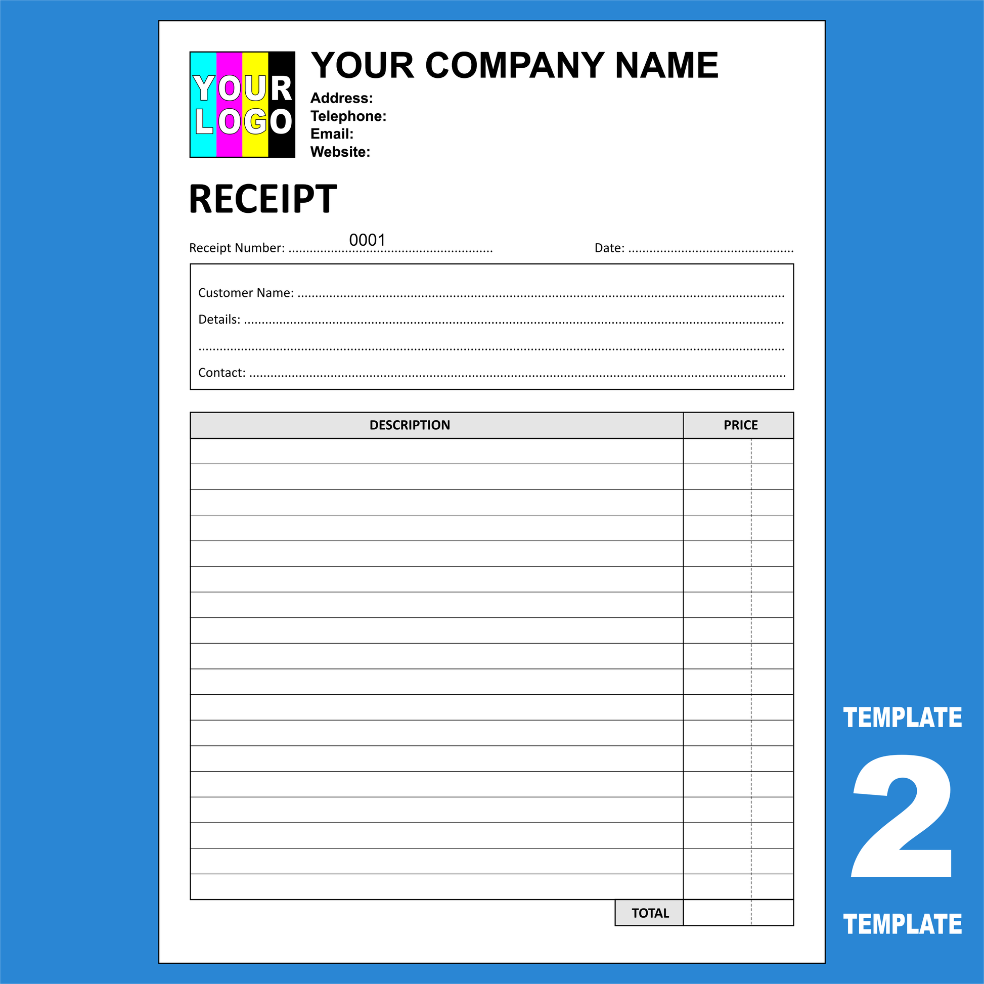 Receipt NCR Pads Custom Printing (FREE Receipt Templates)