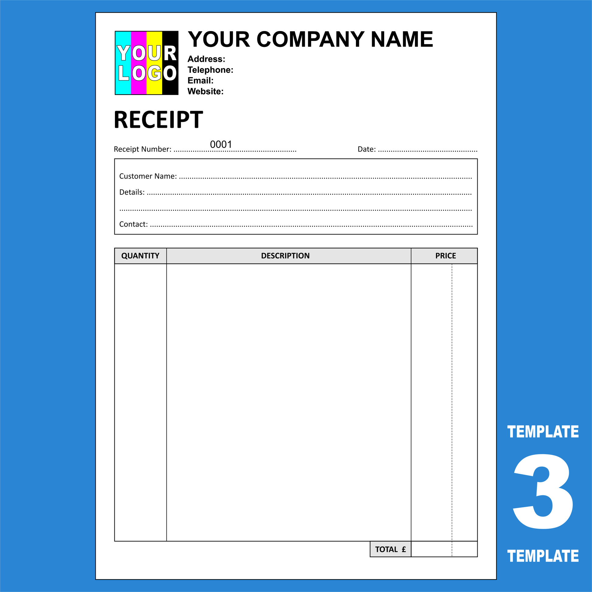 Receipt NCR Pads Custom Printing (FREE Receipt Templates)