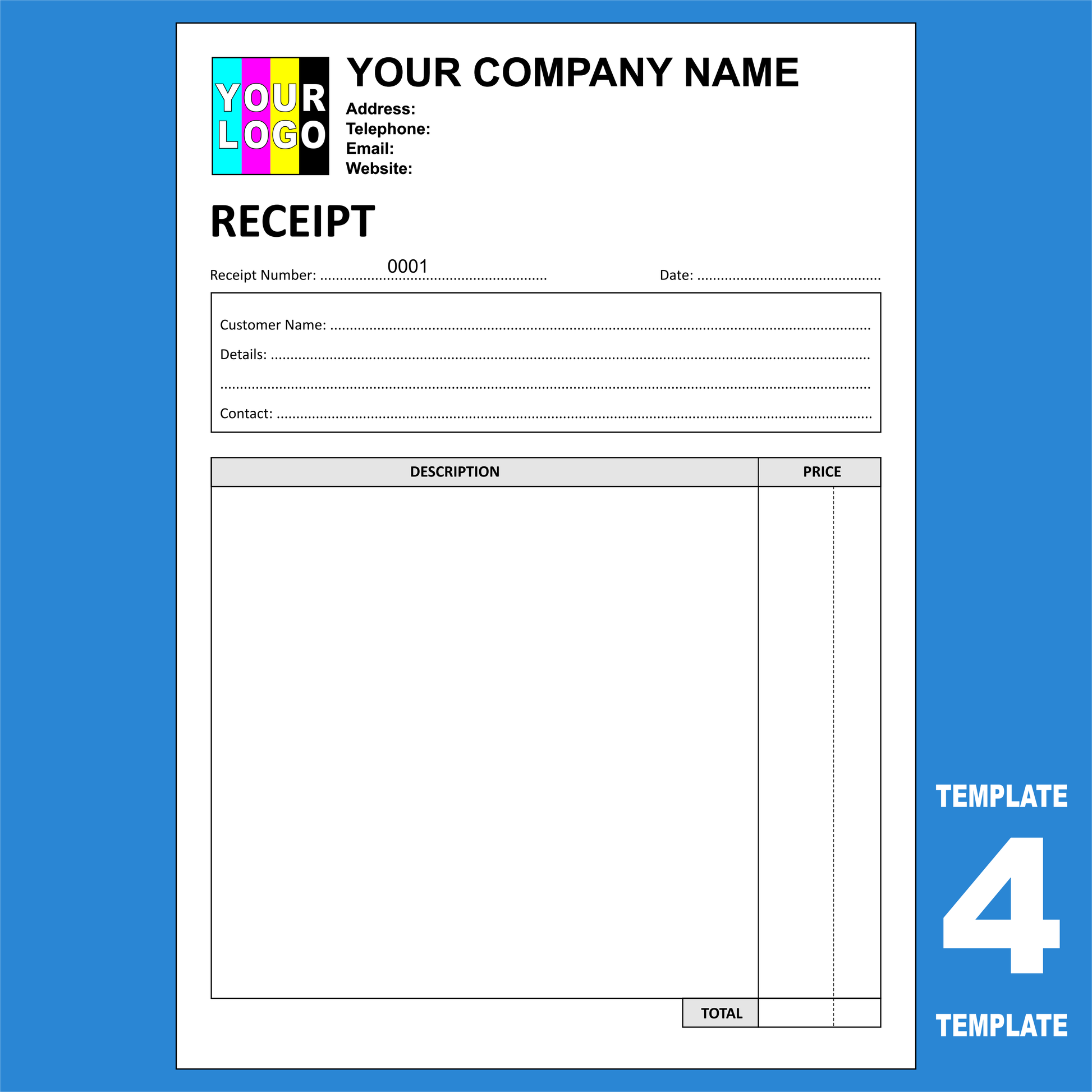 Receipt NCR Pads Custom Printing (FREE Receipt Templates)