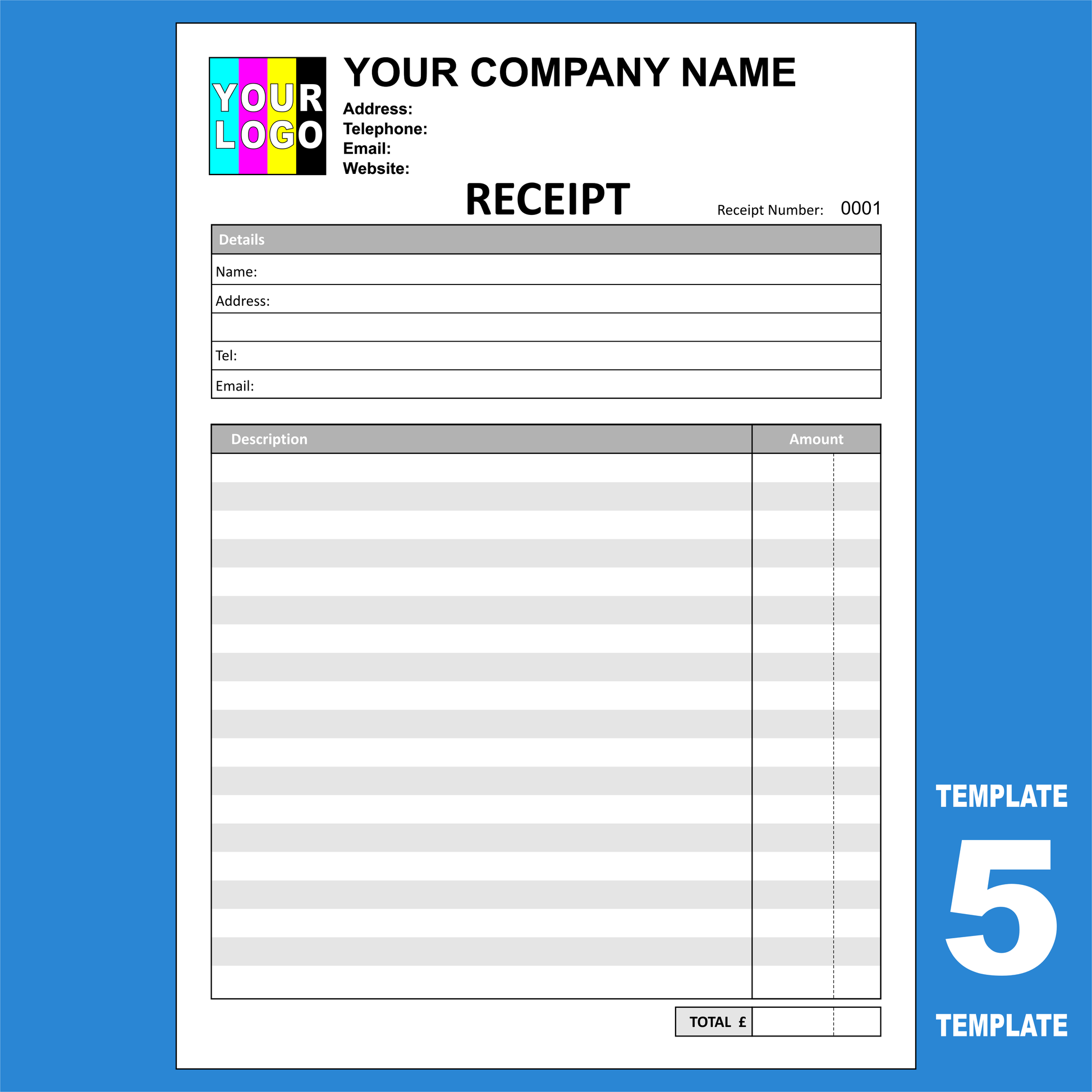 Receipt NCR Pads Custom Printing (FREE Receipt Templates)