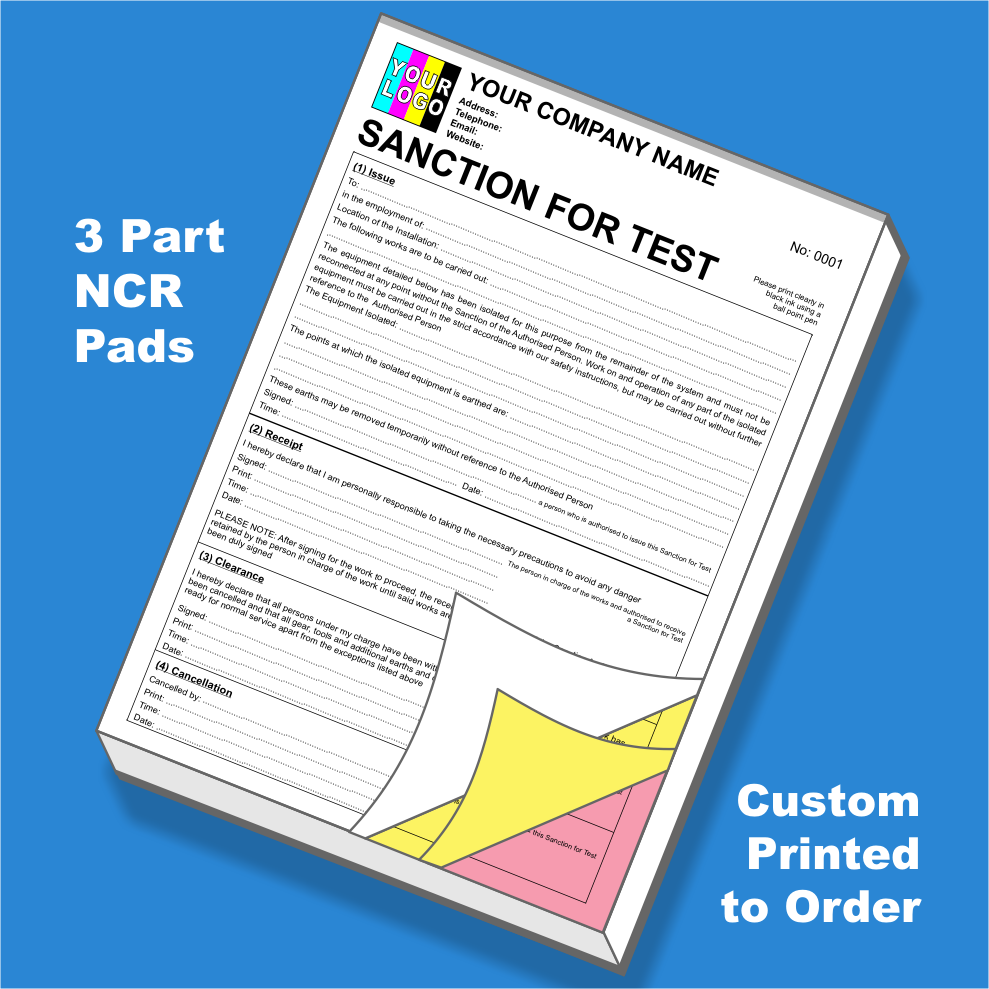 Electrical Sanction for Test NCR Pads Printing