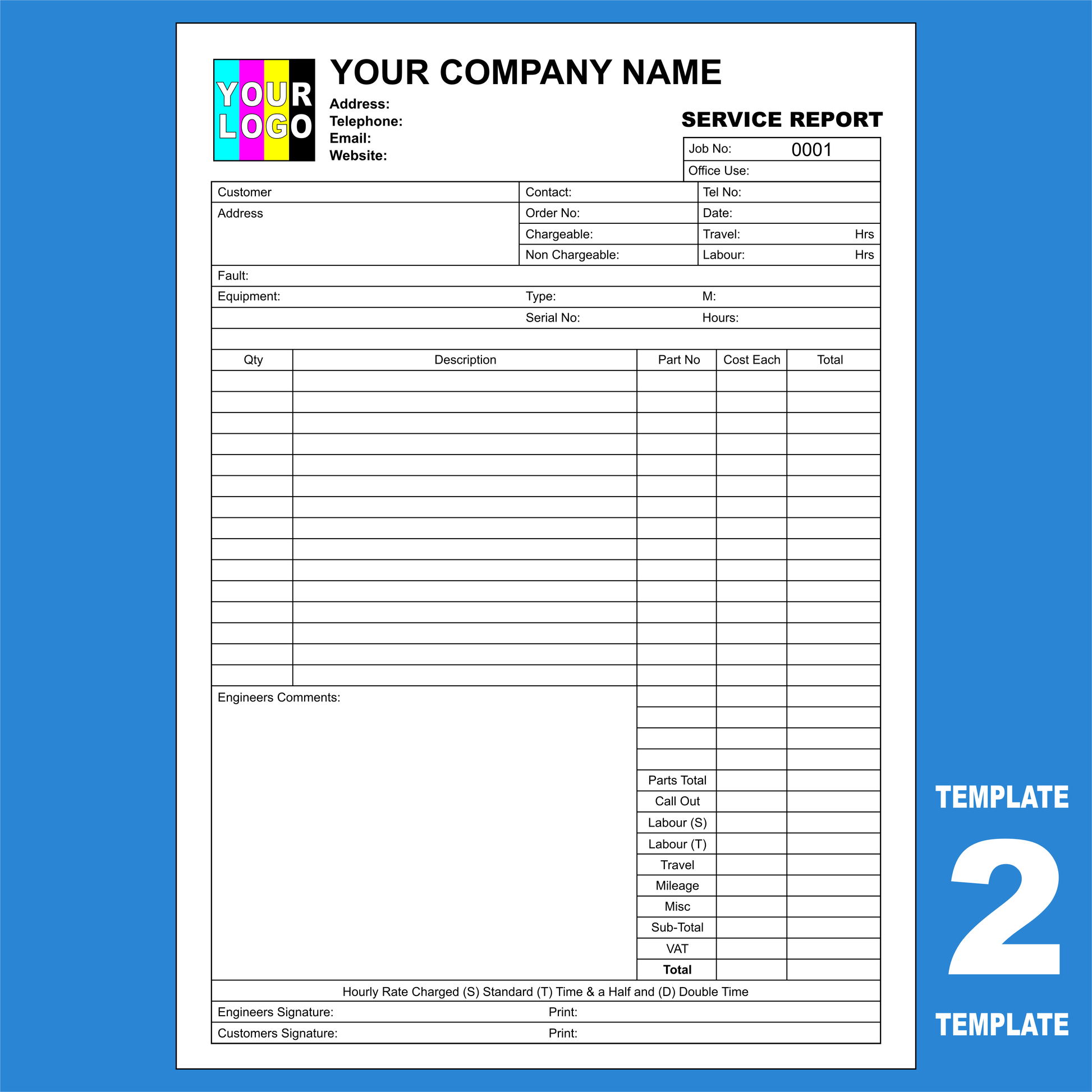 Service Report NCR Pads Custom Printing (FREE Templates)