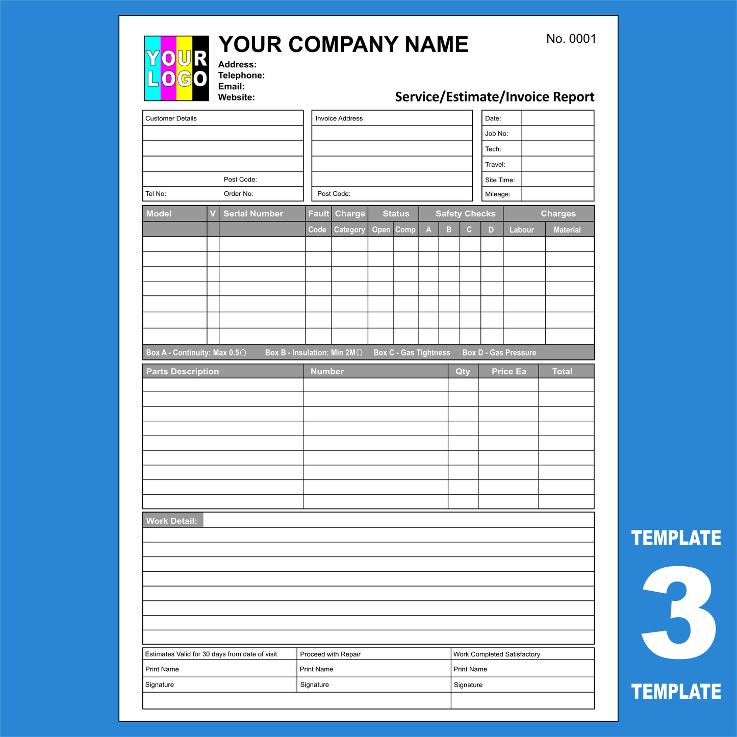 Service Report NCR Pads Custom Printing (FREE Templates)