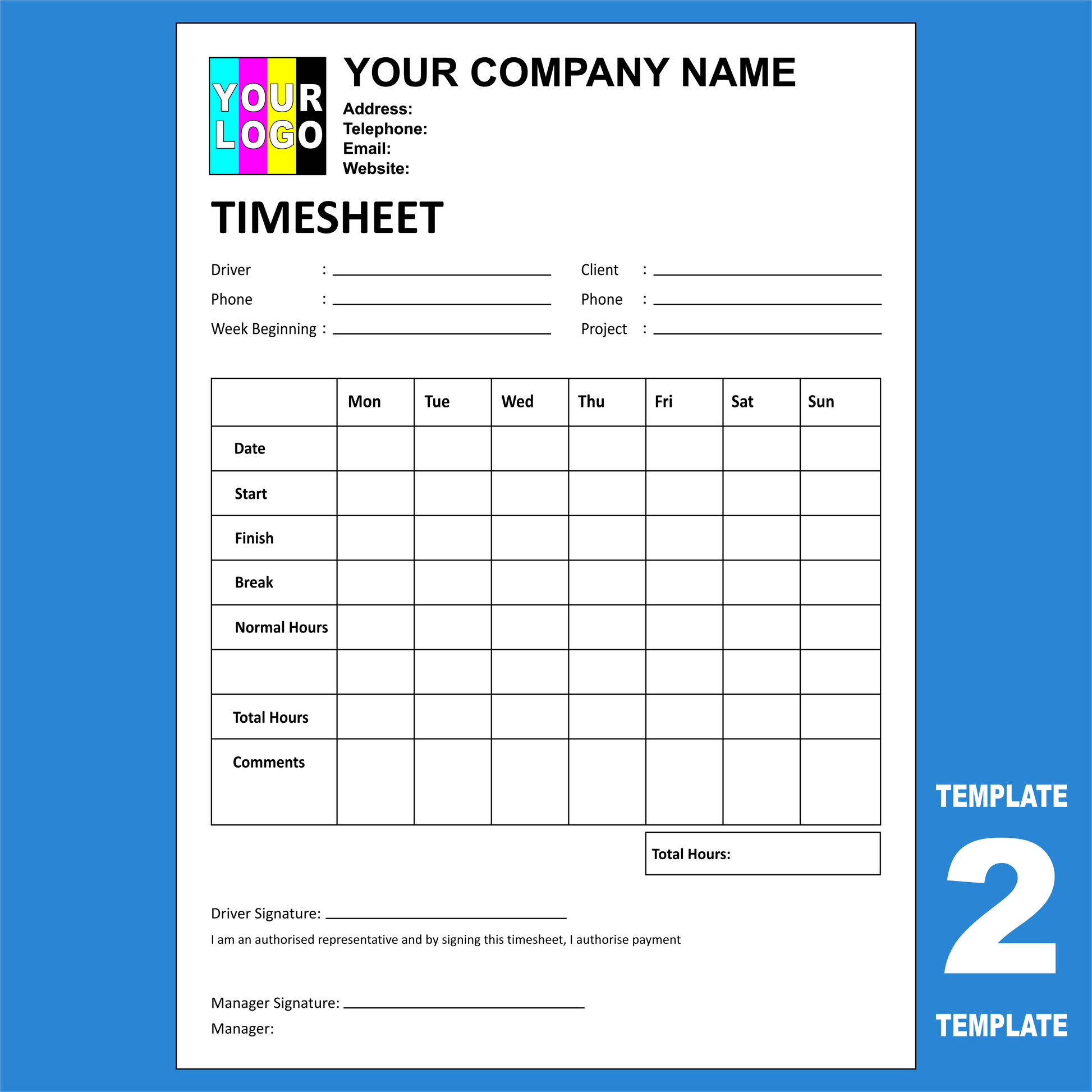 Time Sheet NCR Pads Custom Printing (FREE Time Sheets Templates)