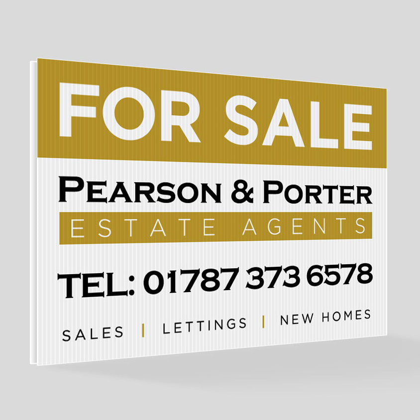 Correx® for sale board for an estate agents